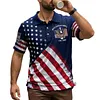America 250th Anniversary American 1776-2026 Shirt Breathable Stylish Printed Polo Shirt Multi-Purposes Versatile Patriotic Polo Shirt for Friends Family Patriotic Compatriots