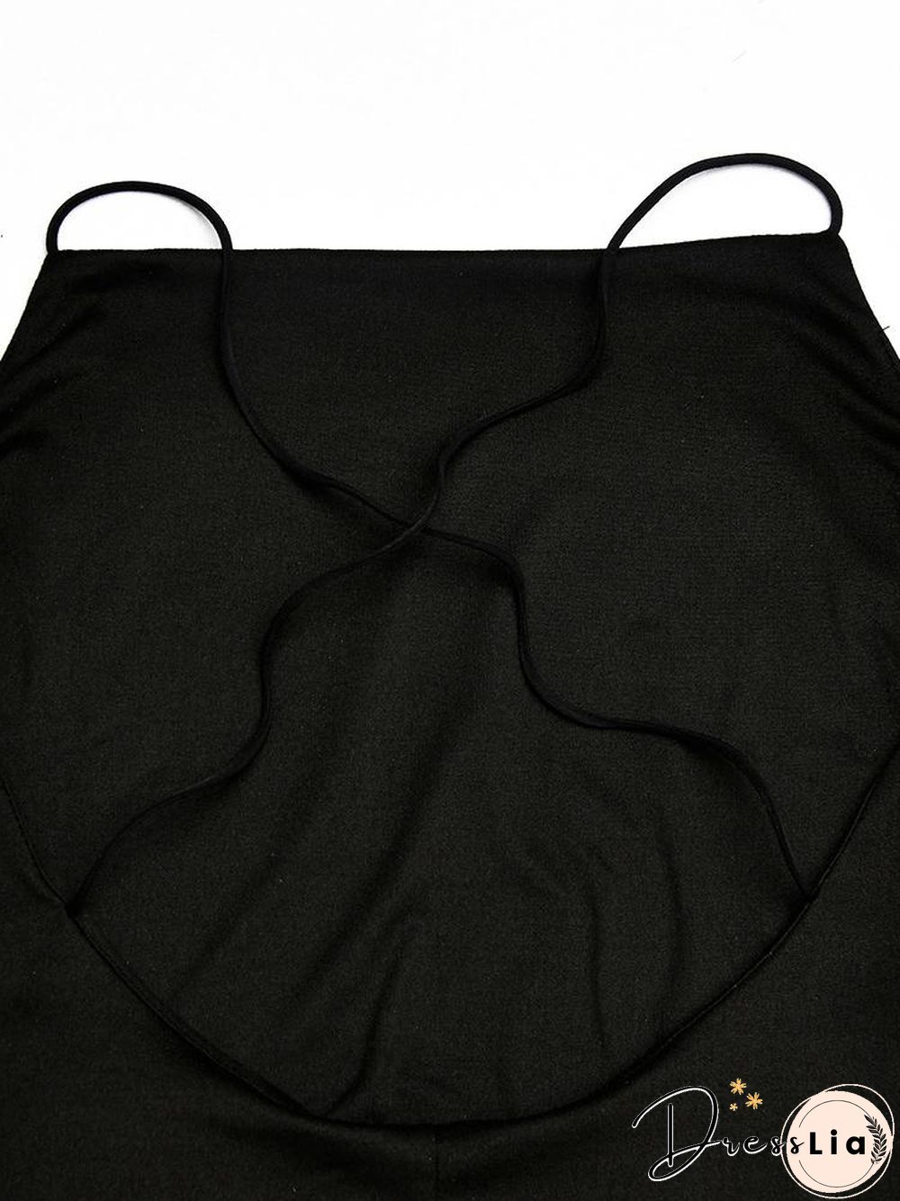 Sling Halter Temperament Split One-Step Bodycon Dress