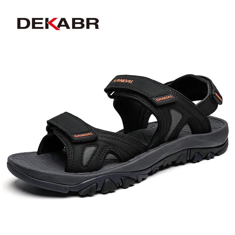 DEKABR New Fashion Casual Shoes Lycra Men Sandals Summer Men Shoes Beach Sandals Top Quality Outdoor Men's Sandals Big Size 46