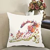 Flower Cat-Pillow Case-3 strands 11CT Stamped Cross Stitch-46*46CM