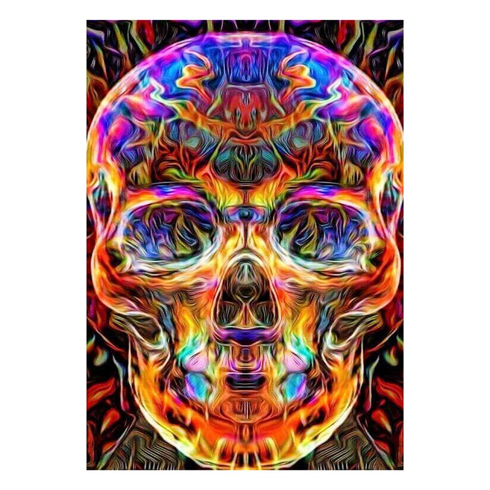 

40*30CM - Skull - Round Drill Diamond Painting, 501 Original