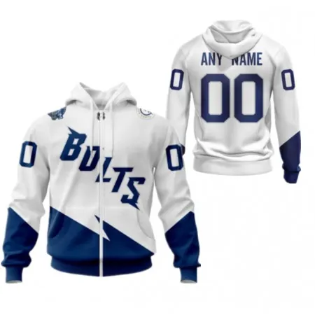 Men's Tampa Bay Lightning Active Player Custom White Pullover Hoodie YX4I