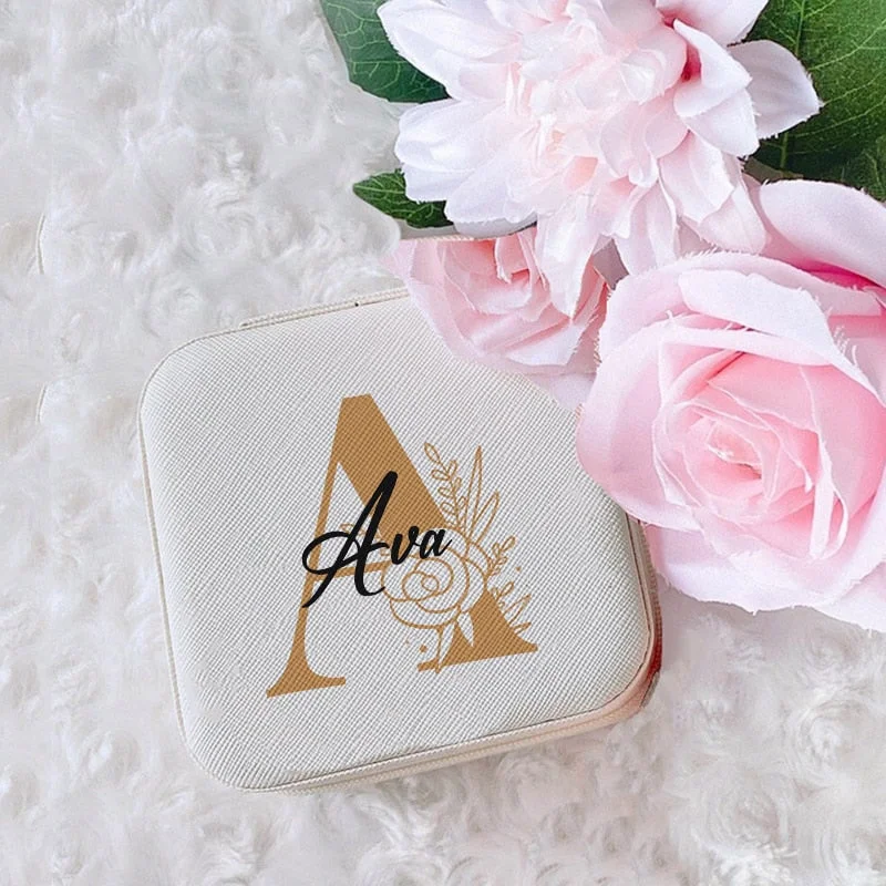 Personalized Jewelry Box Girls Jewelry Organizer Case with Name Perfect Wedding Bridesmaid Bestfriends Bachelorette Party Gift