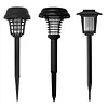 Solar-powered Solar Dual-Mode Garden Zapper IPX4 Waterproof Outdoor Garden Insect Killer Lamp Mosquito Repellent Zappers for Moths Gnats Flies Small Flying Insect Gnat