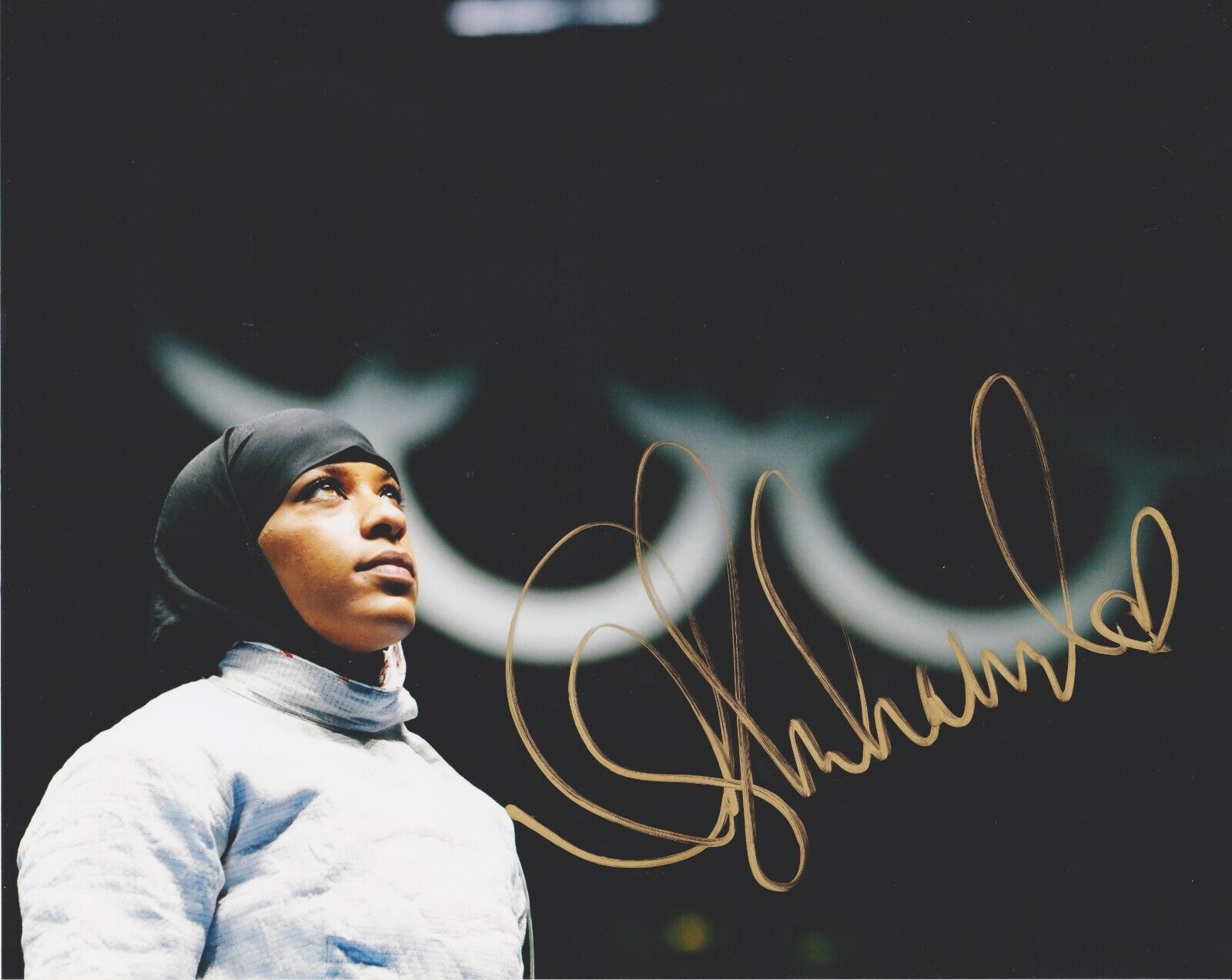 Ibtihaj Muhammad Hand Signed Autograph 8x10 Photo Poster painting In Person Proof Fencer Olympic