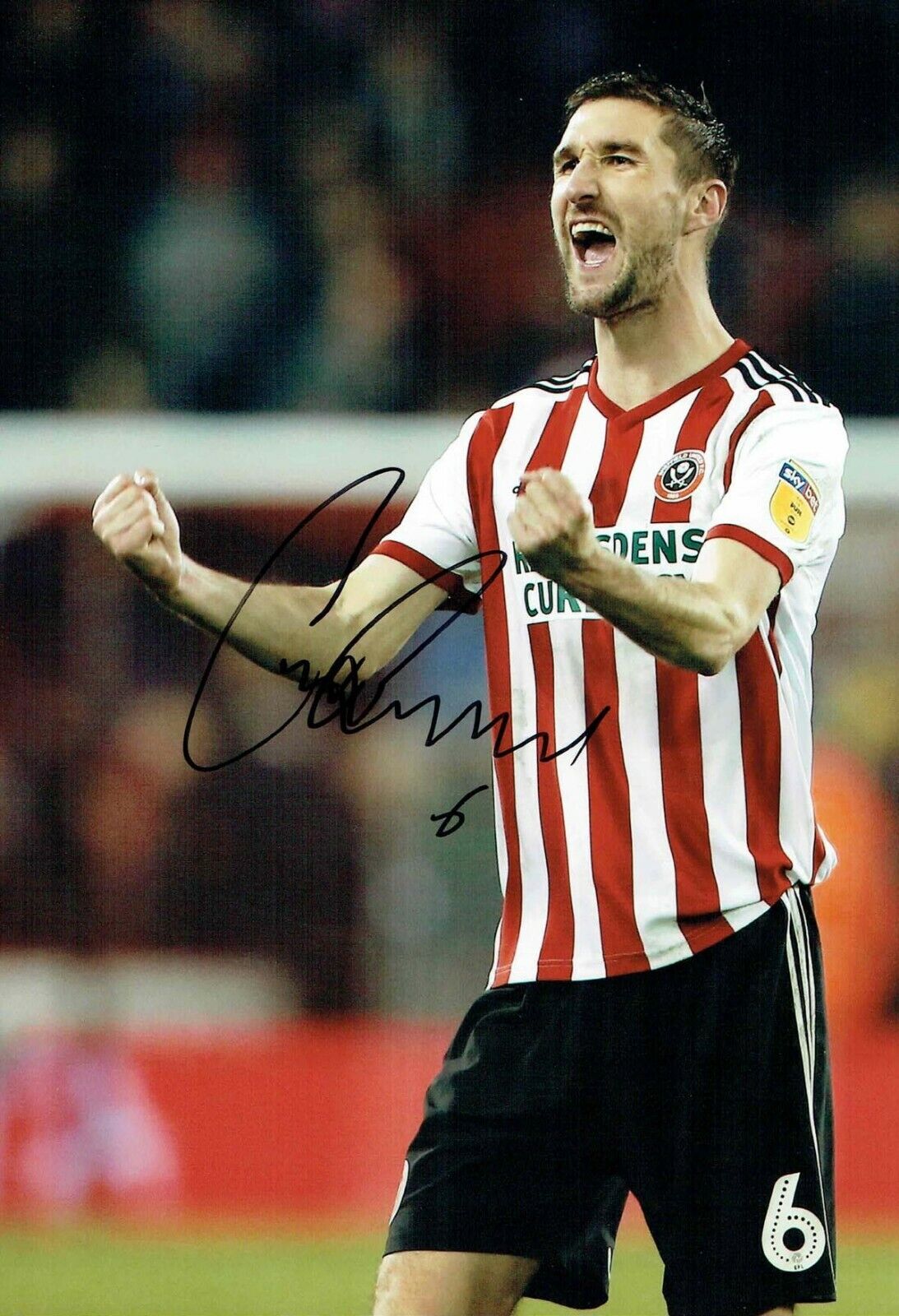 Chris BASHAM Sheffield United Signed Autograph 12x8 Photo Poster painting 2 AFTAL COA SUFC