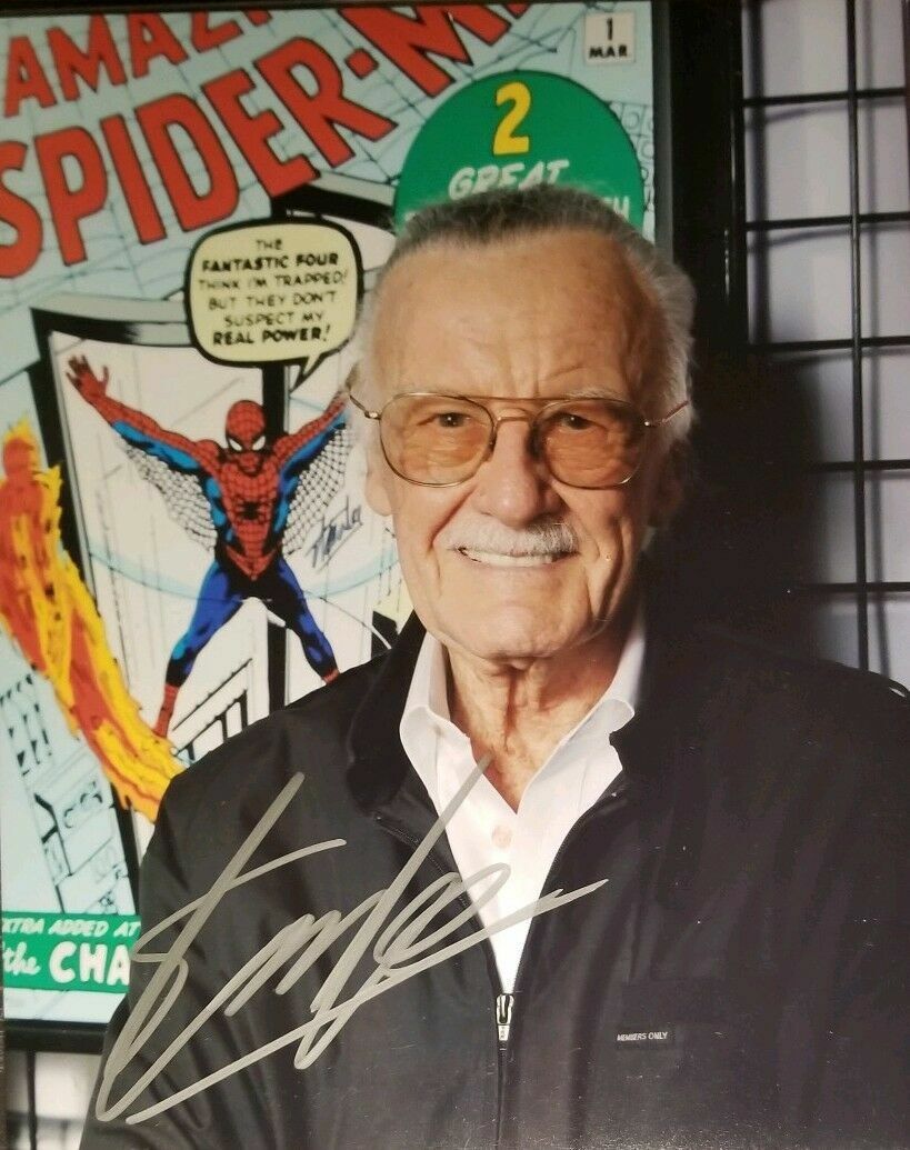 Stan Lee Spider Man Vintage Signed 8x10 Photo Poster painting Autographed REPRINT '