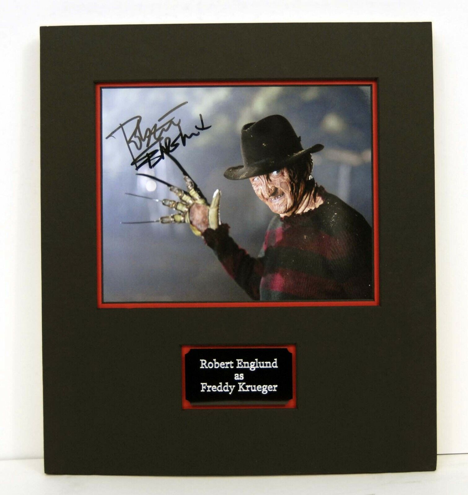 Robert ENGLUND Freddy KRUGER Signed & Mounted 10x8 Photo Poster painting AFTAL RD COA Elm St