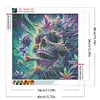 40x40cm Skelett 5d DIY Vollbohrer Runde Diamant Malerei Kit Wohnkultur