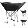 [US Local Warehouse] Collapsible Hammock Ball Cart with Wheels Volleyball Cart with Carry Bag Garage Sports Equipment Organizer for Easy Storage and Transport Hold Up To 28 Balls