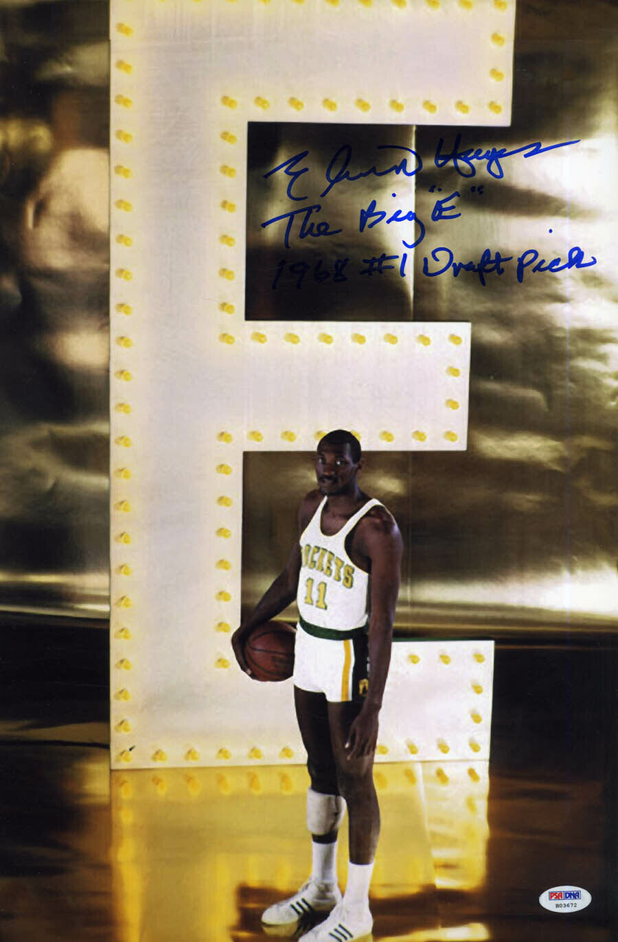 Elvin Hayes SIGNED 12x18 Photo Poster painting Big E #1 Draft Pick Rockets PSA/DNA AUTOGRAPHED