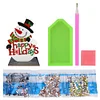 >SALE<2D Flat Wooden Xmas Snowman DIY Diamond Painting Desktop Decorations Home Decor