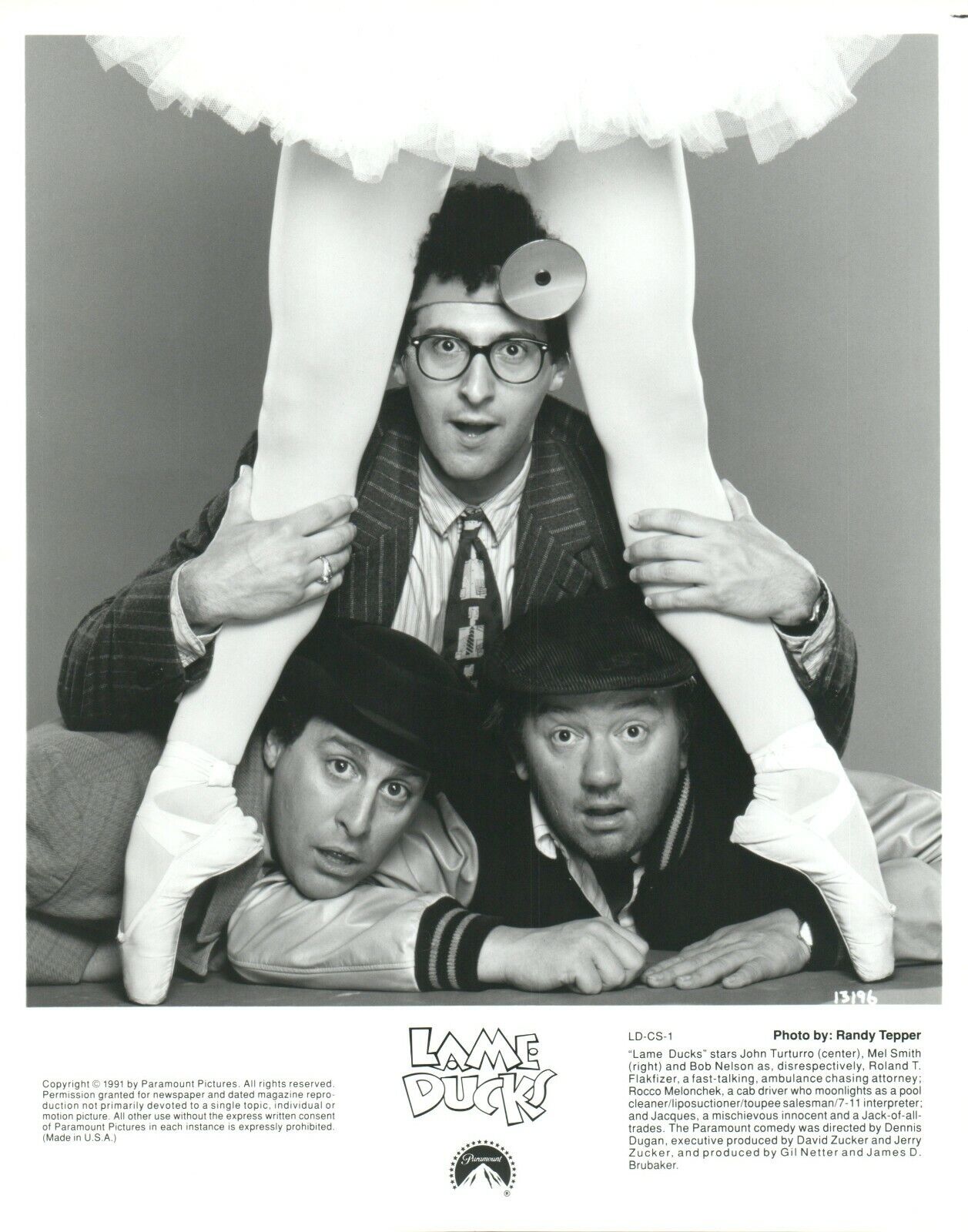 JOHN TURTURRO MEL SMITH BOB NELSON 8x10 Promo Press Photo Poster painting LAME DUCKS Movie 1991