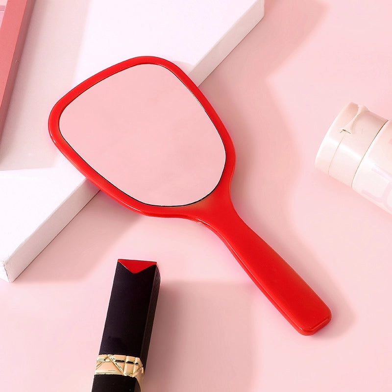 Mirror Hand-held Makeup Mirror Girls Makeup Beauty Dressing Mirror Portable Portable Handle Diy Small Mirror