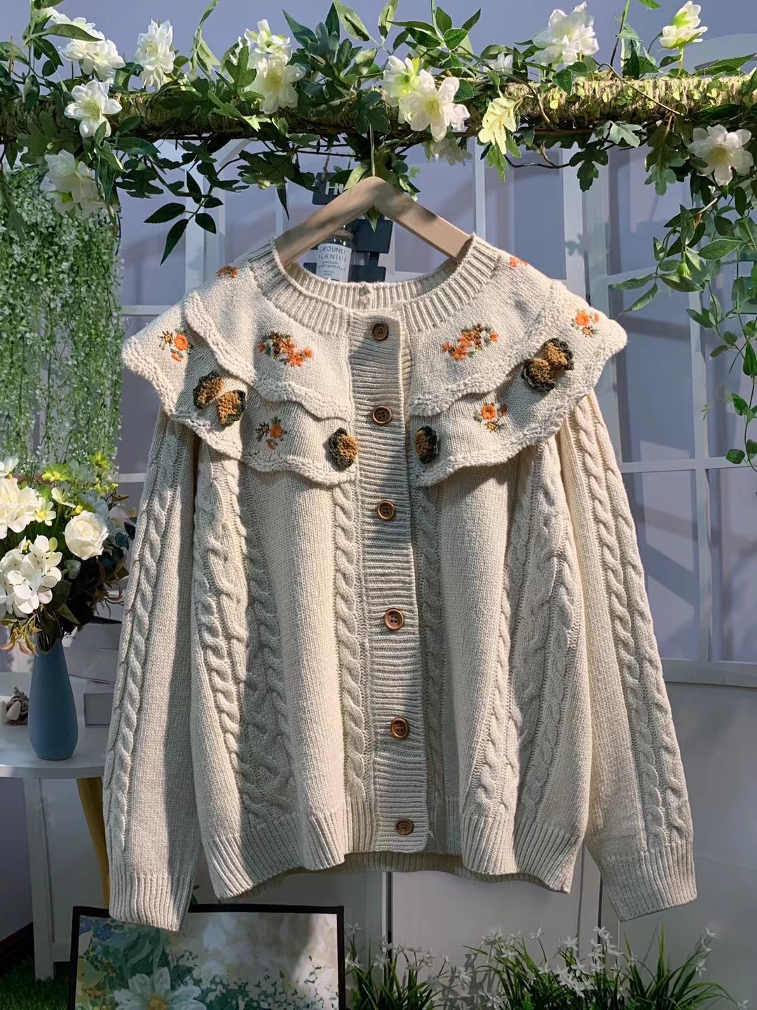 Chicfifth Sweater Women Winter Long Sleeve High Quality Autumn Vintage Top Knitted Cardigan