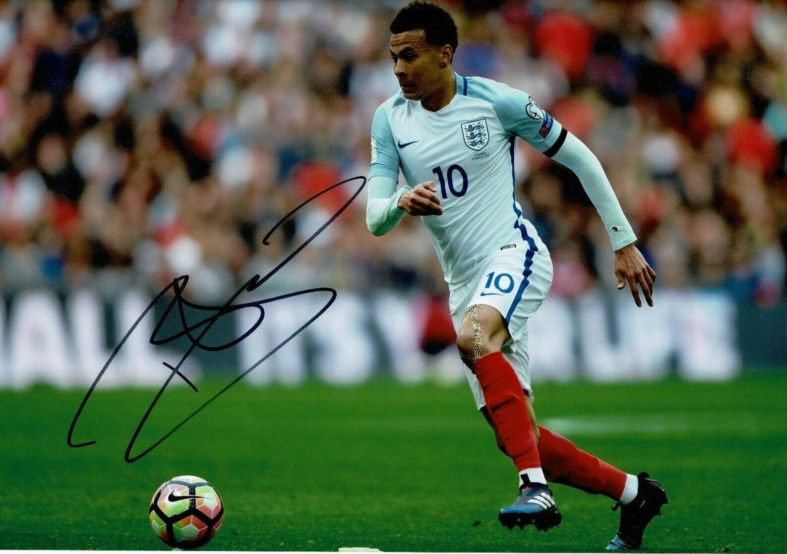 Dele Alli Signed 12X8 Photo Poster painting ENGLAND SPURS Tottenham Hotspur AFTAL COA (1722)