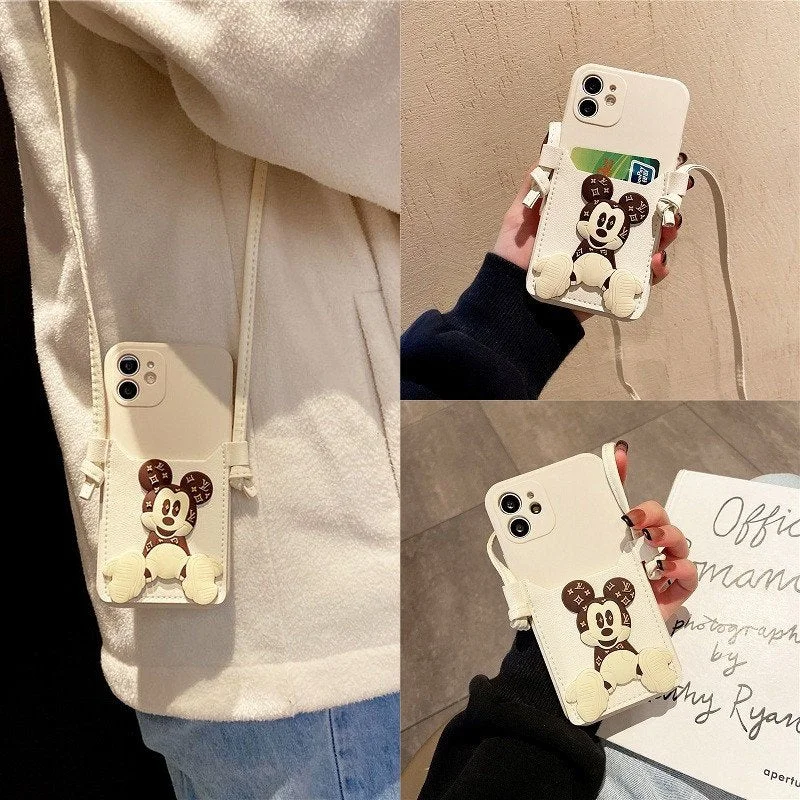 Cute Cartoon Lanyard Card Case