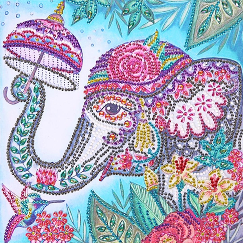 

30*30CM-Special Shaped Diamond Painting-Elephant, 501 Original