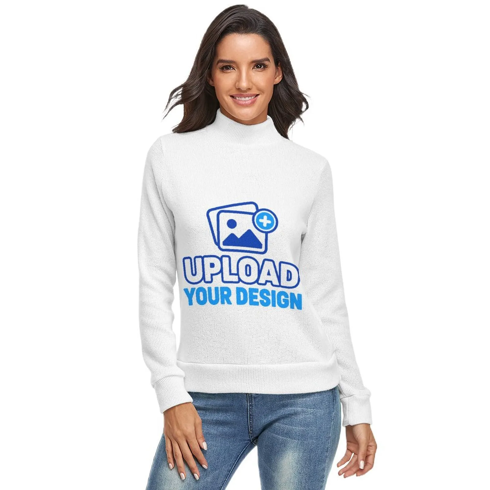 Ribbed Turtleneck Sweater &ndash; personalized print product image 6