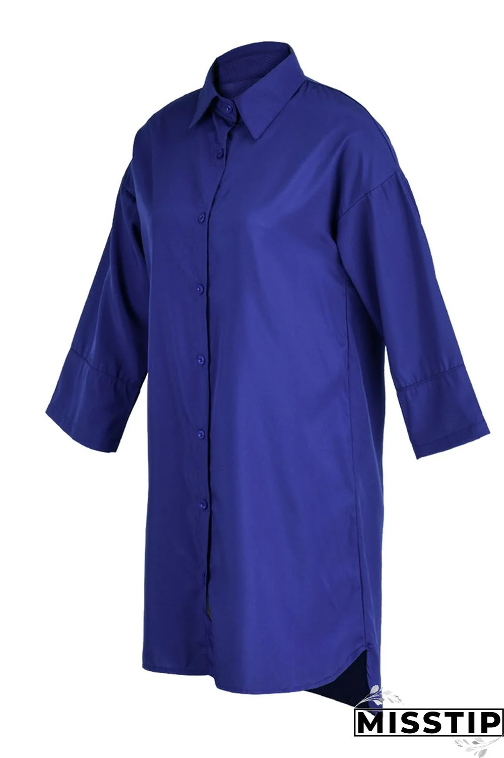 Green Casual Solid Patchwork Buckle Turndown Collar Shirt Dress Dresses