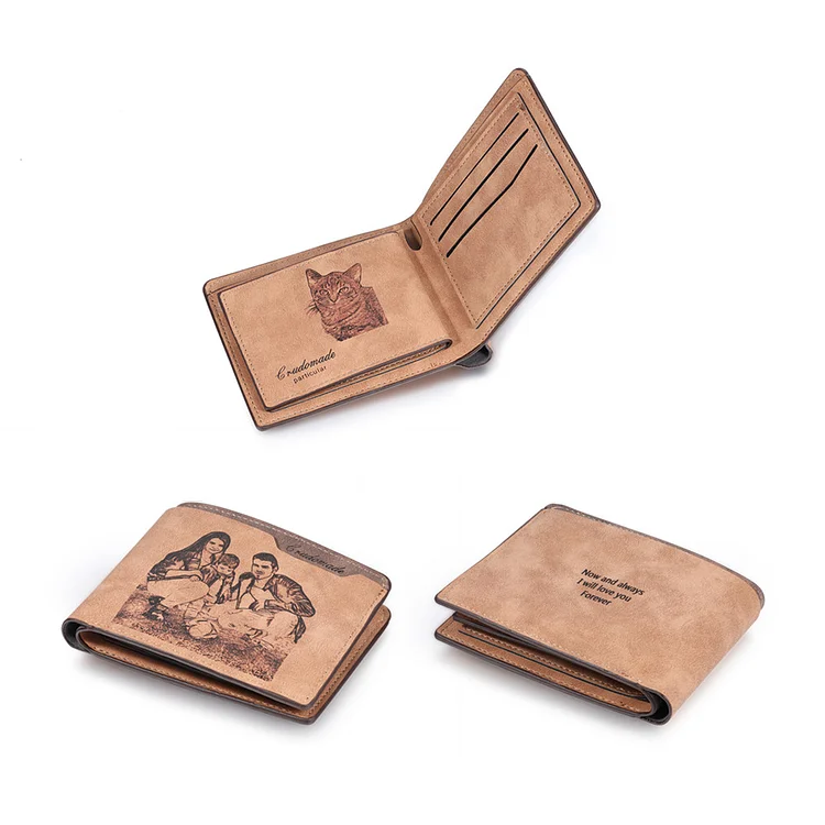 Brieftasche aus Leder mit personalisiertem Bild Geldbörse