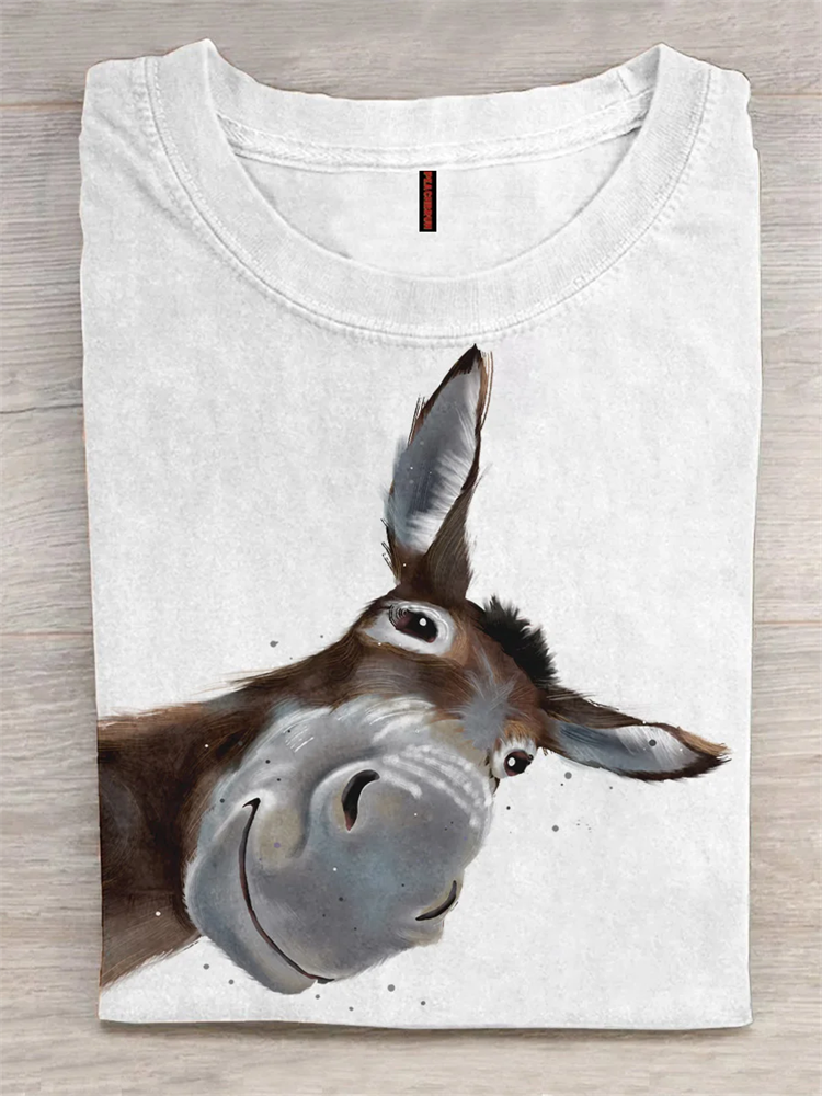 VChics PeachBruh Funny Donkey Art Design T-shirt