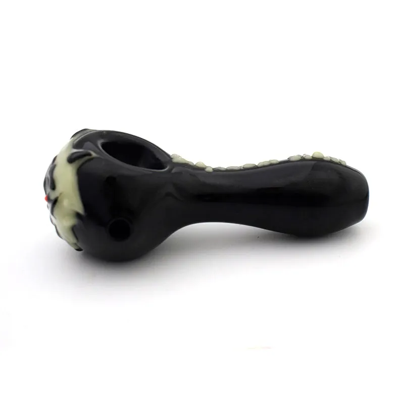 4" Classic style black color with label spoon pipe