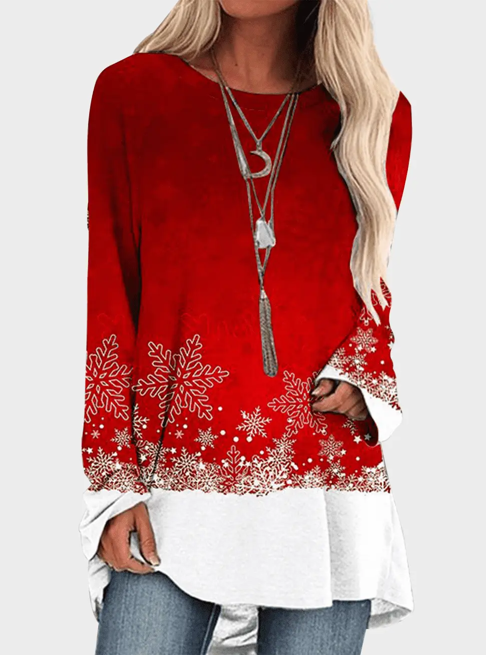  thdmladies Round Neck Christmas 3D Printed Dress thedmladies