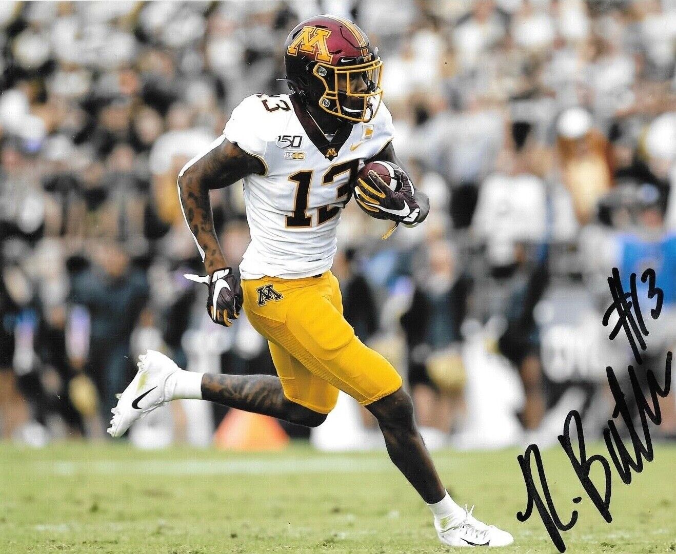 * RASHOD BATEMAN * signed 8x10 Photo Poster painting * MINNESOTA GOPHERS * BALTIMORE RAVENS * 13