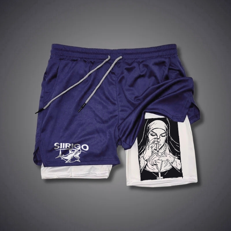 Bad Religious Nun Graphic Casual GYM PERFORMANCE SHORTS