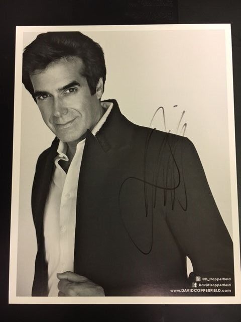 David Copperfield Black & White Autographed 8 x 10 Photo Poster painting with COA