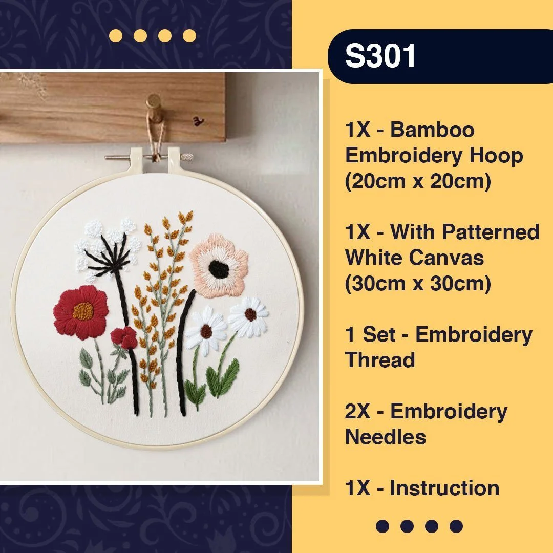 Floral Embroidery Kit | IFYHOME