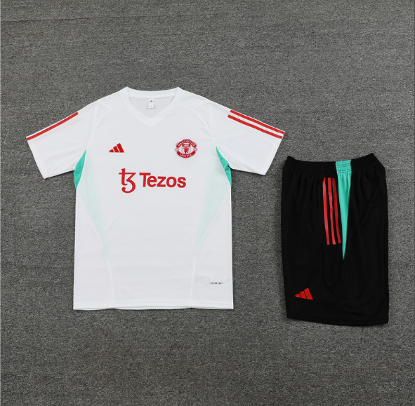 23/24 Manchester United Training Wear White Kit Soccer Jersey