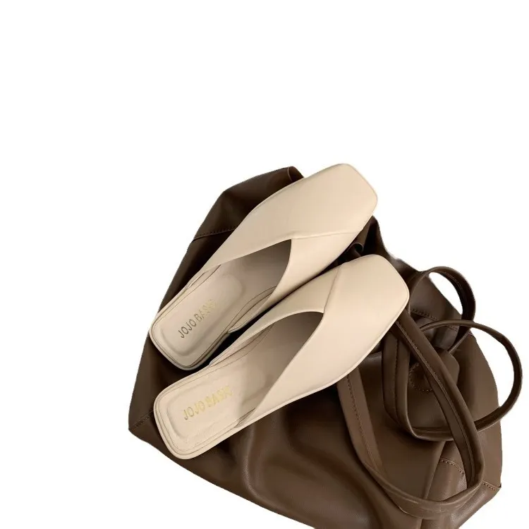 Breakj Breakj Women Wear Bag Head 2025 New Summer Half-Dragging Women's Shoes Fashion Muller Shoes Net Red Cold Slippers Ins Tide
