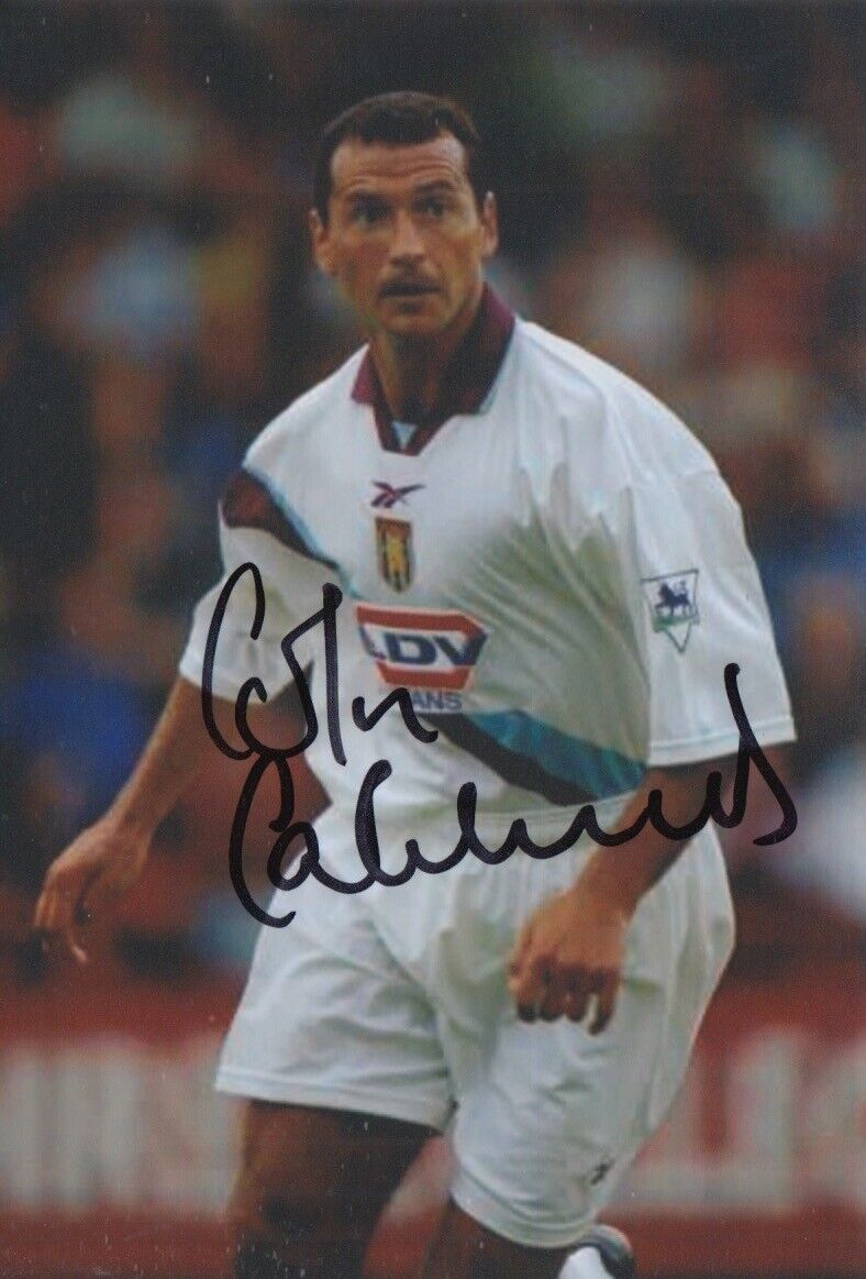 COLIN CALDERWOOD HAND SIGNED 6X4 Photo Poster painting ASTON VILLA FOOTBALL AUTOGRAPH 1