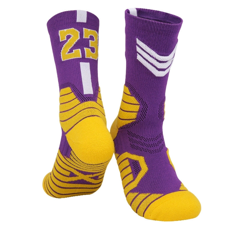 Curry Professional Basketball Socks Men’s High-top Breathable Combat Socks Training Mid-calf Socks Non-slip Sports Socks Men’s