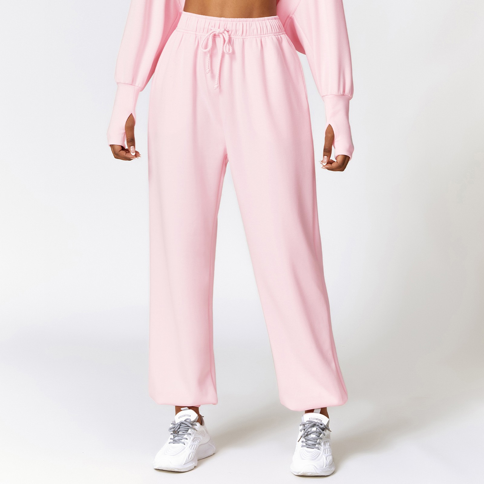 Wildrems Oversize Fashion Color Matching Loose Athletic Pants Rubber Waist Foot Out Jogging Casual Pants Y2k Vintage White Cargo Trousers