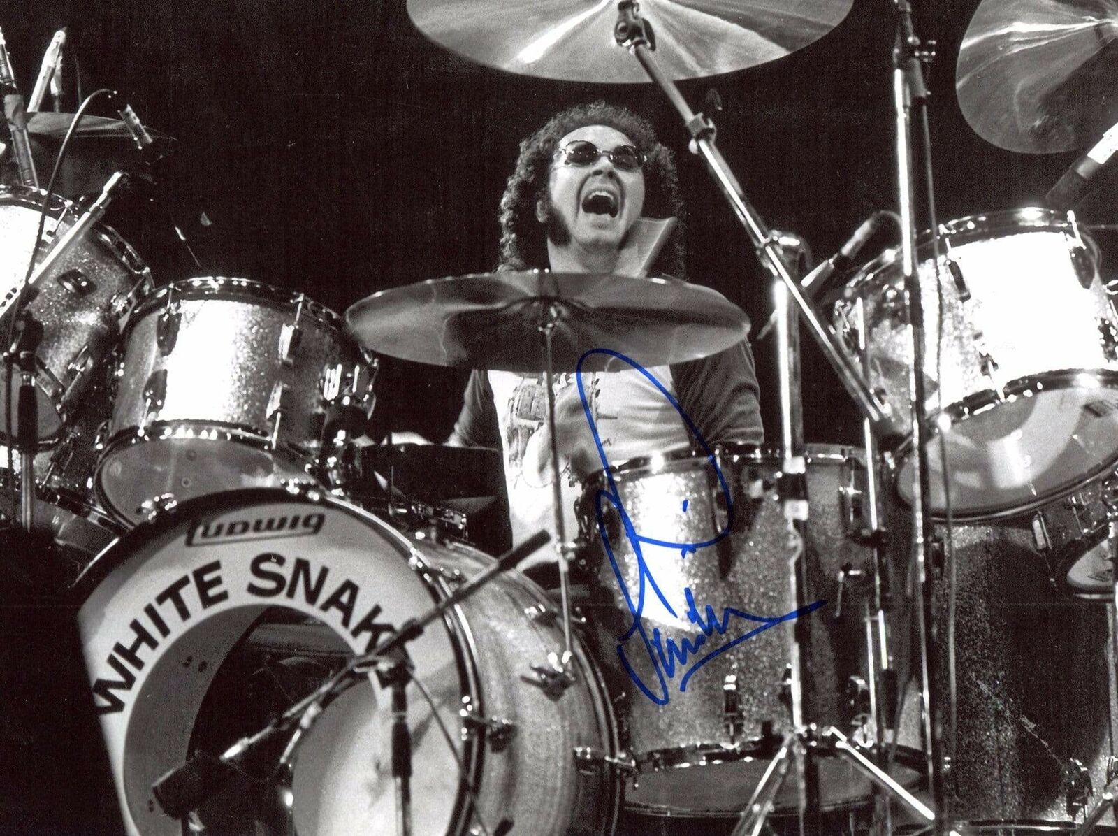 Ian Paice DEEP PURPLE autograph, In-Person signed Photo Poster painting