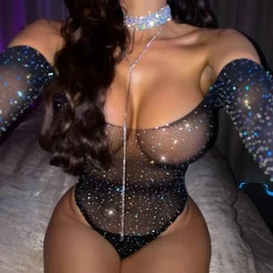 pornhint Pornhint Glitter RhineStone Catsuit - Shiny Bodystocking - Festival Clothing - Fishnet Lingerie -  Mesh Bodysuit - Open Lingerie