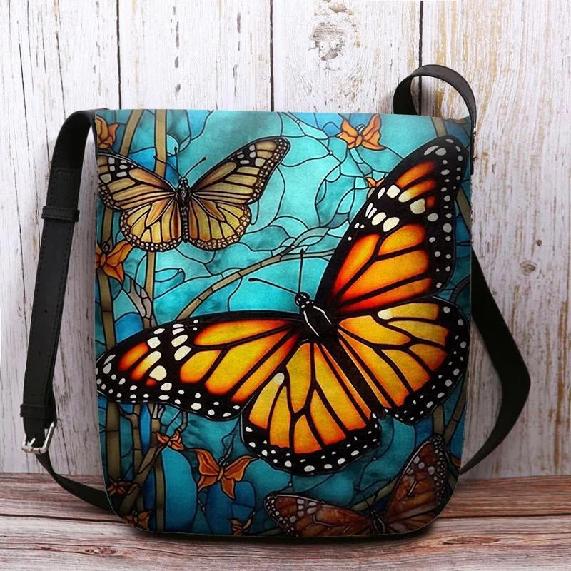 Style & Comfort for Mature Women Women's Butterfly Print Crossbody Bags Shoulder Bags