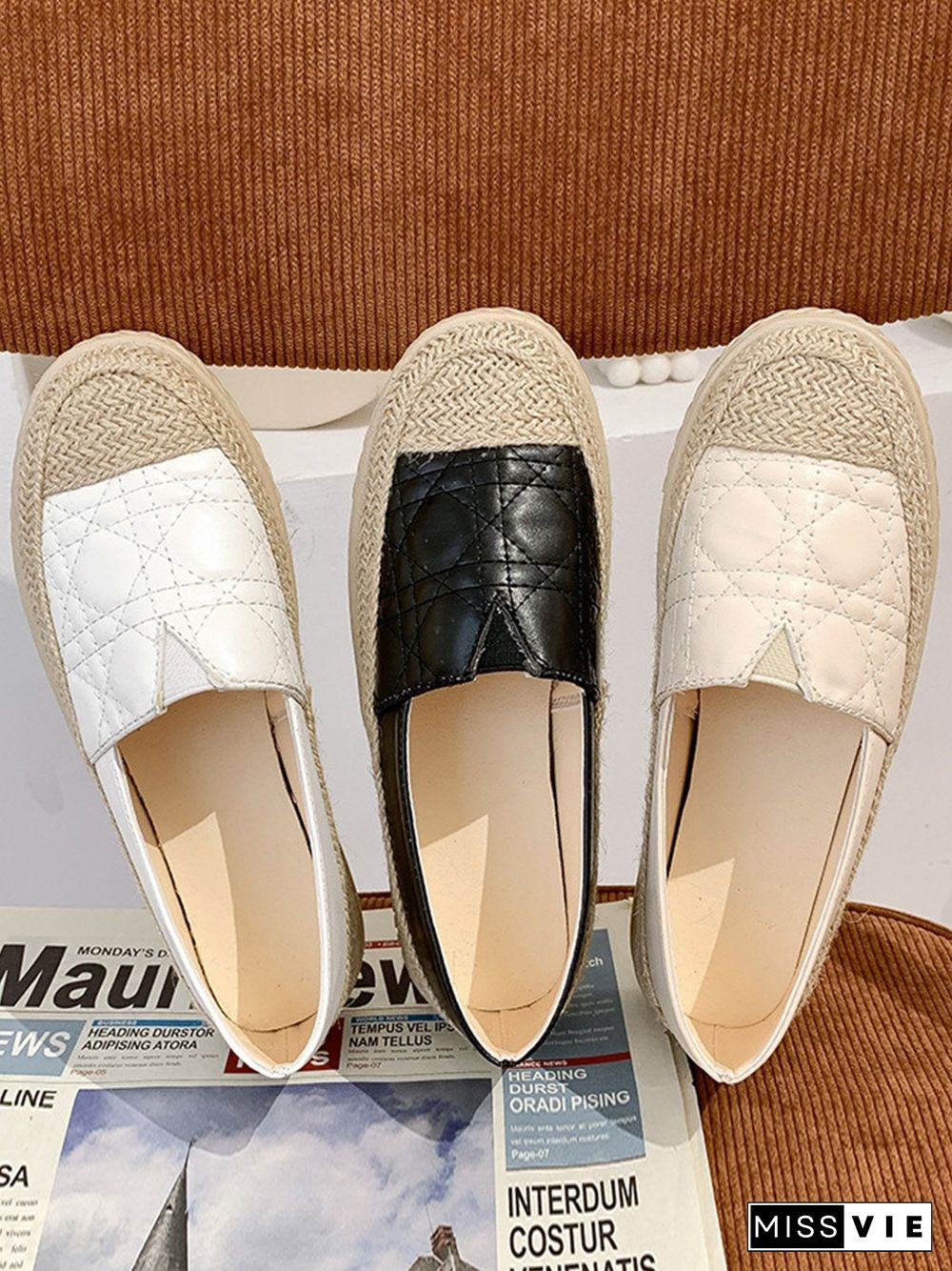 Breathable Lightweight Woven Platform Fisherman's Shoes