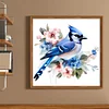 Flowers And Blue Tit - 18CT Stamped Cross Stitch 20*20cm/7.87*7.87in
