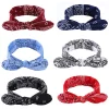 Cute Pattern Printed Bowknot Wired Hair Head Bands