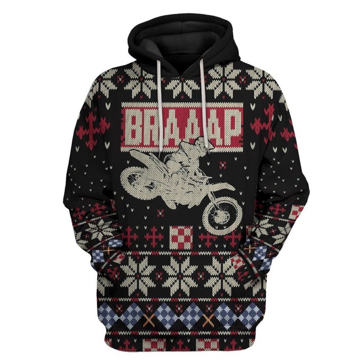Unisex Black Ugly Christmas Sweaters 3D Print Hoodies