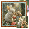 Two Rabbits-11CT Stamped Cross Stitch 40*40cm/15.75*15.75in tapestrymarket