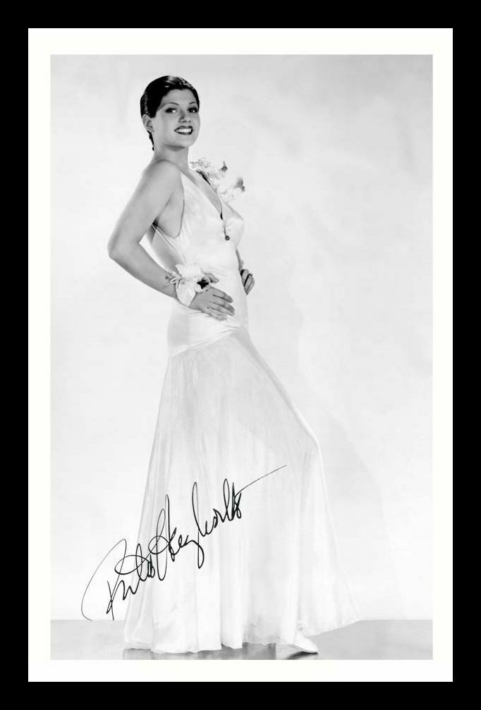 Rita Haworth Autograph Signed & Framed Photo Poster painting