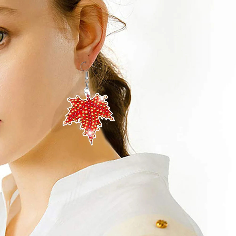 10 Pairs Double Sided Diamond Painting Earrings Gift for Women Girls 