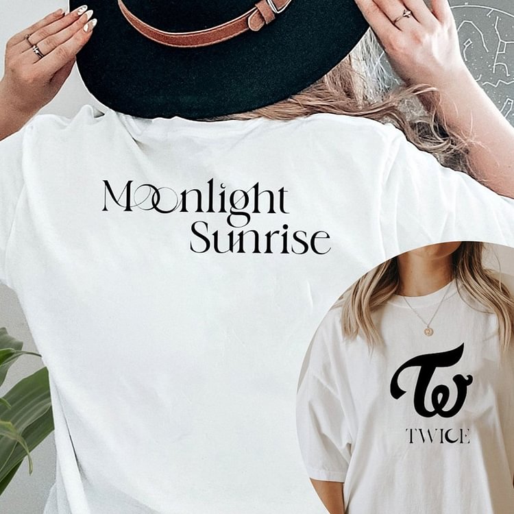 TWICE MOONLIGHT SUNRISE Logo T-shirt