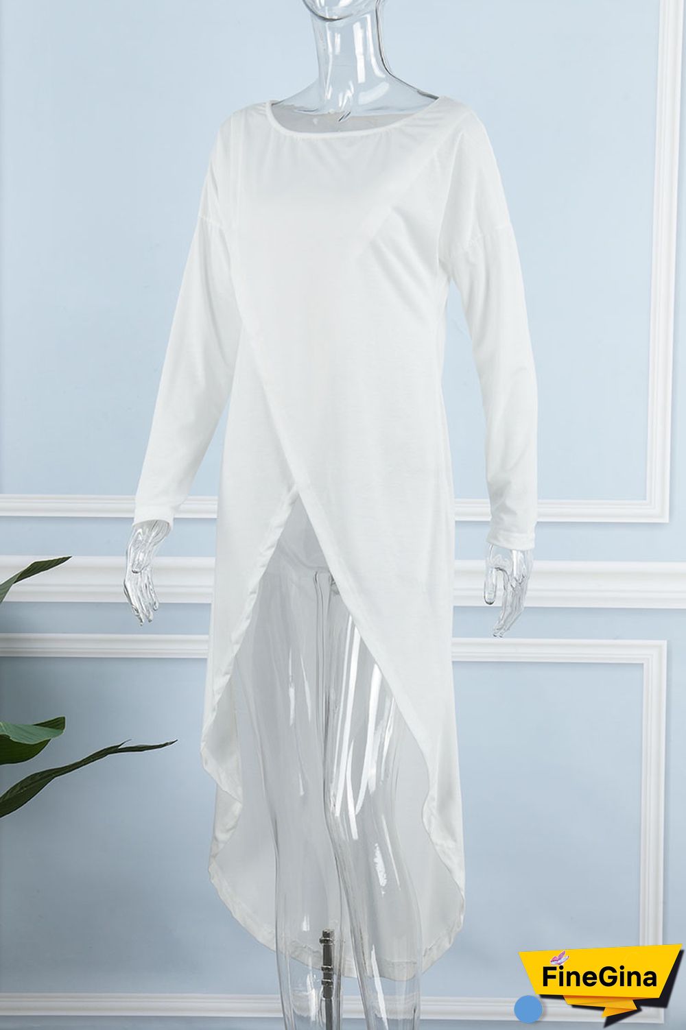 Tangerine Red Casual Solid Patchwork Asymmetrical Oblique Collar Tops