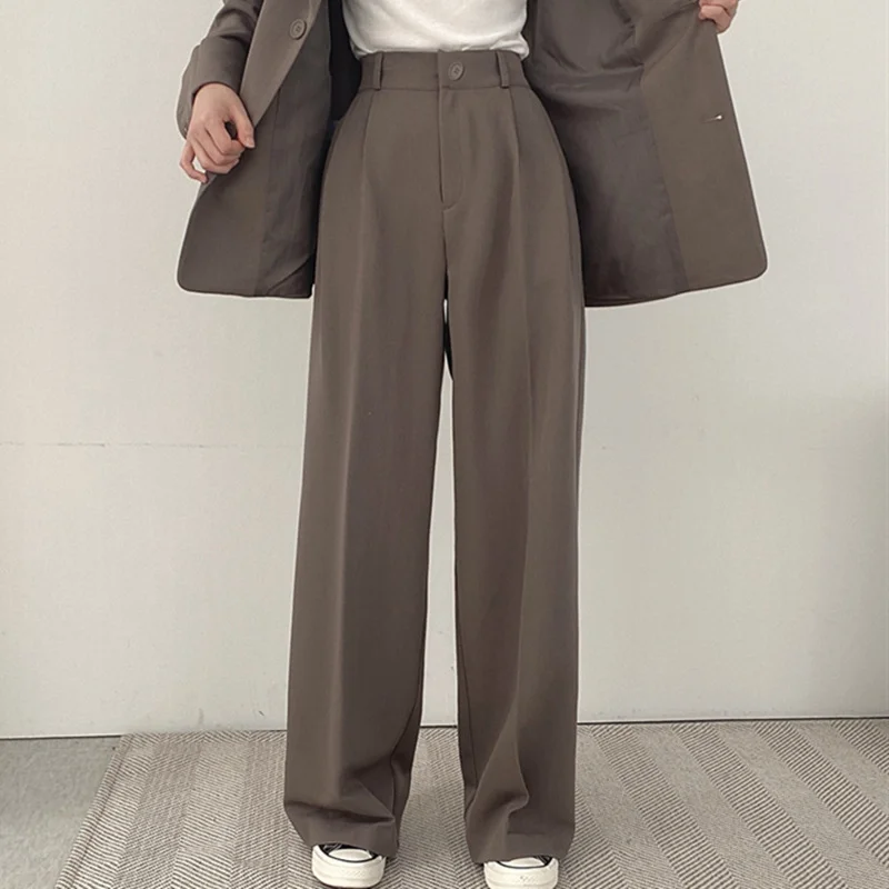 Woherb Woherb Female Spring And Autumn 2024 New Korean Version Of The Korean Fried Street Design Sense Small Casual Camel Small Suit Suit Female-Outfit Ideas